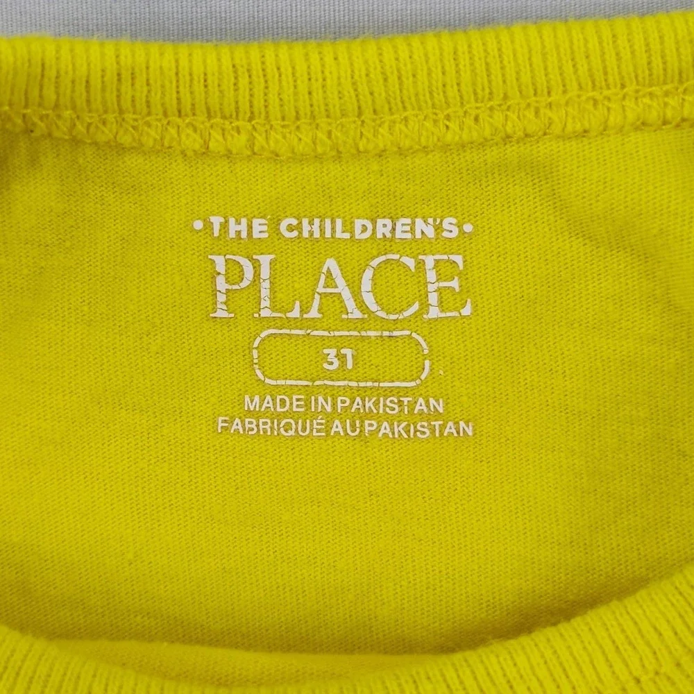 The Children's Place T-Shirt Unisex 3T Yellow Lion Graphic Safari Short Sleeve